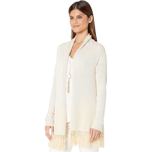 Lilly Pulitzer Tatum Long Fringe Hem Cardigan Size XS 41608 - Picture 3 of 11